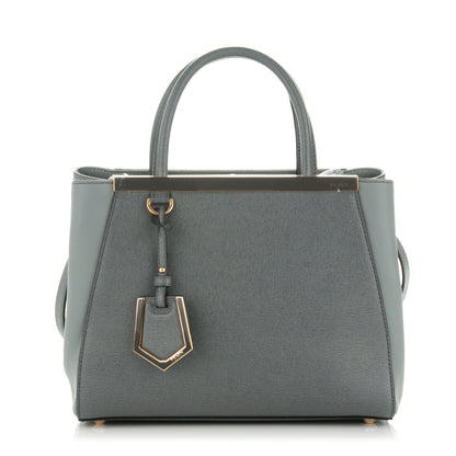 Fendi Vitello Elite Petite 2Jours Tote Grey 1 of 7