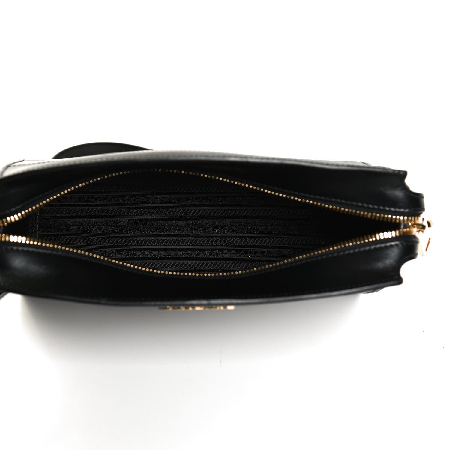 Prada Saffiano City Calfskin Esplanade Crossbody Bag Black 5 of 11