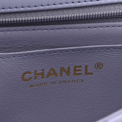 Chanel Lambskin Quilted Mini Top Handle Rectangular Flap Light Purple 6 of 10