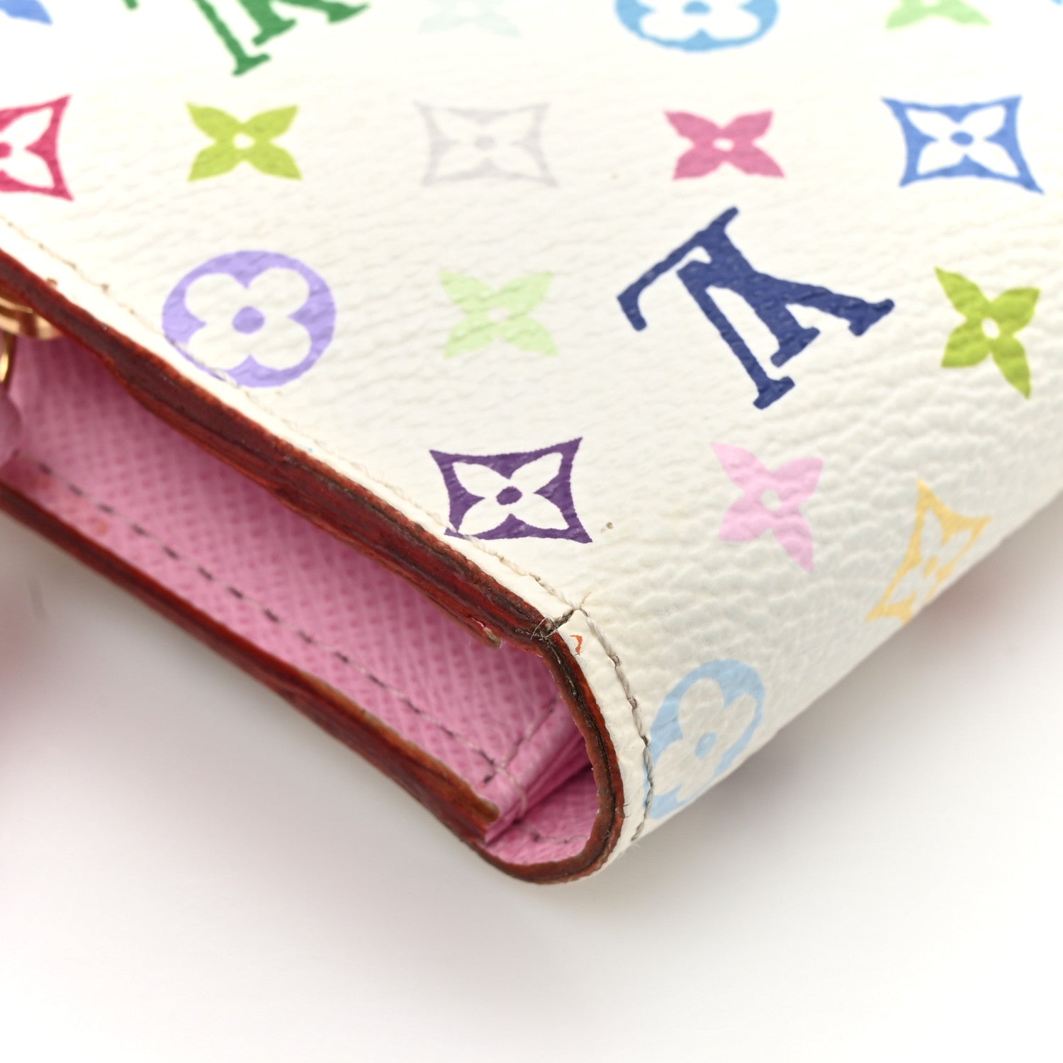 Louis Vuitton Monogram Multicolor Insolite Wallet White Litchi 11 of 13
