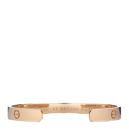 Cartier 18K Yellow Gold LOVE Cuff Bracelet 17 3 of 5