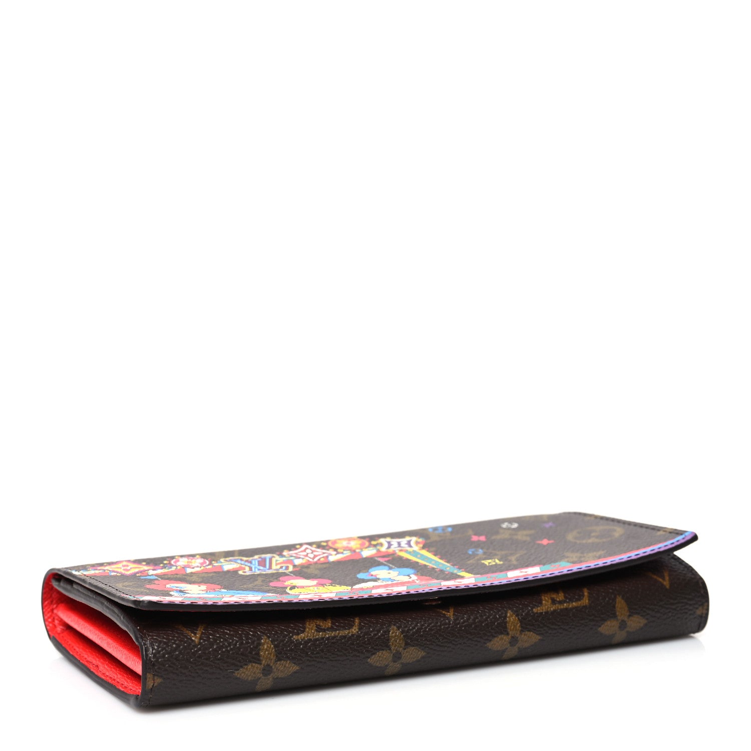 Louis Vuitton Monogram 2020 Christmas Animation Sarah Wallet Coquelicot 4 of 10