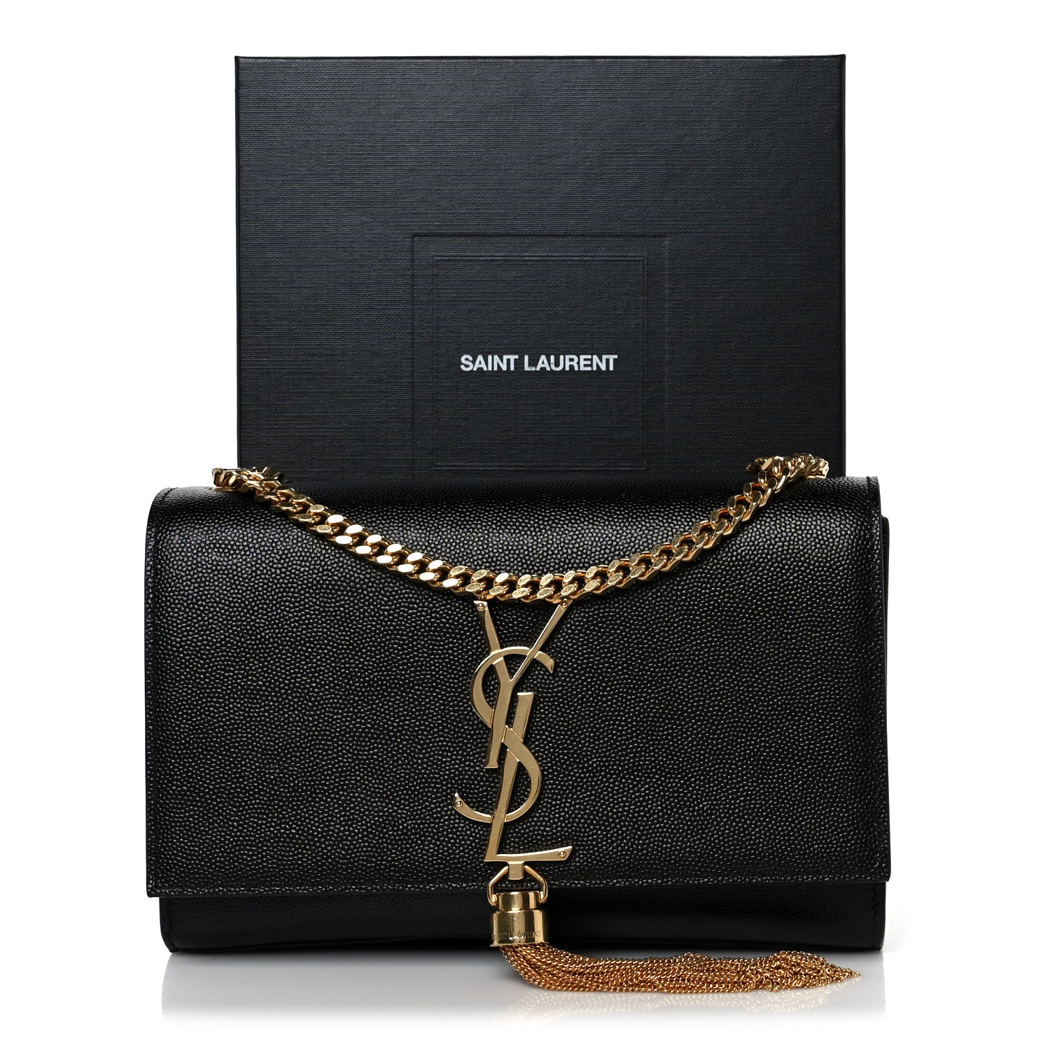 Saint Laurent Calfskin Small Classic Monogram Kate Tassel Satchel Black 12 of 12