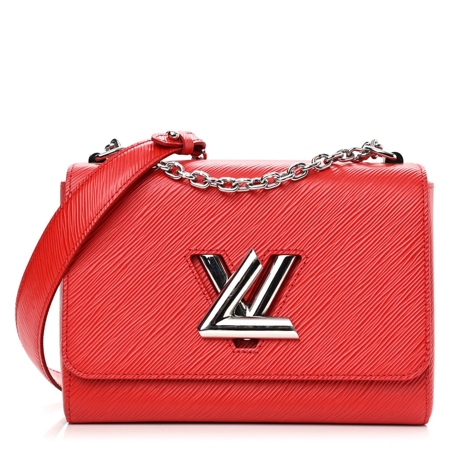 Epi Twist Shoulder Bag MM Coquelicot