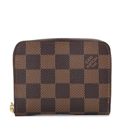 Louis Vuitton Damier Ebene Zippy Coin Purse Rose Ballerine 1 of 7