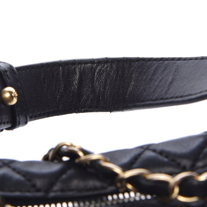 Chanel Lambskin Quilted Small Hobo Black 11 of 20
