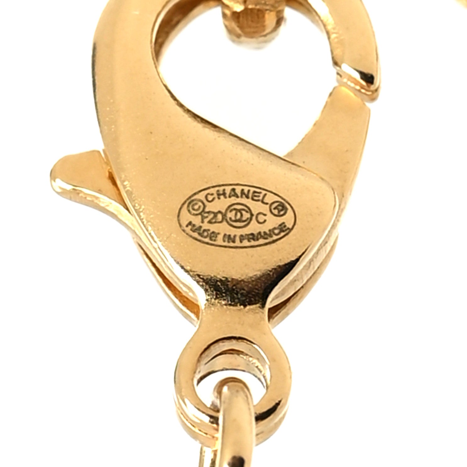 Chanel CC Padlock ID Dog Tag Charm Necklace Gold 5 of 5