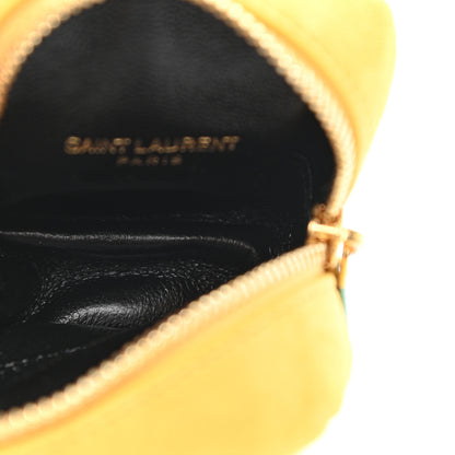 Saint Laurent Suede Lambskin Jaime Cube Charm Keychain Sunflower 5 of 6