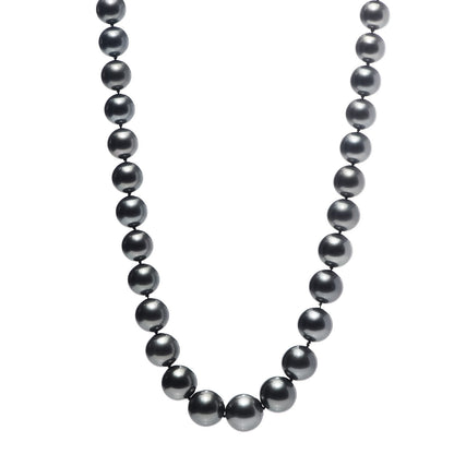 Mikimoto 18K White Gold Black South Sea Cultured Pearl 11-14mm Strand Necklace 18.75" 1 of 10
