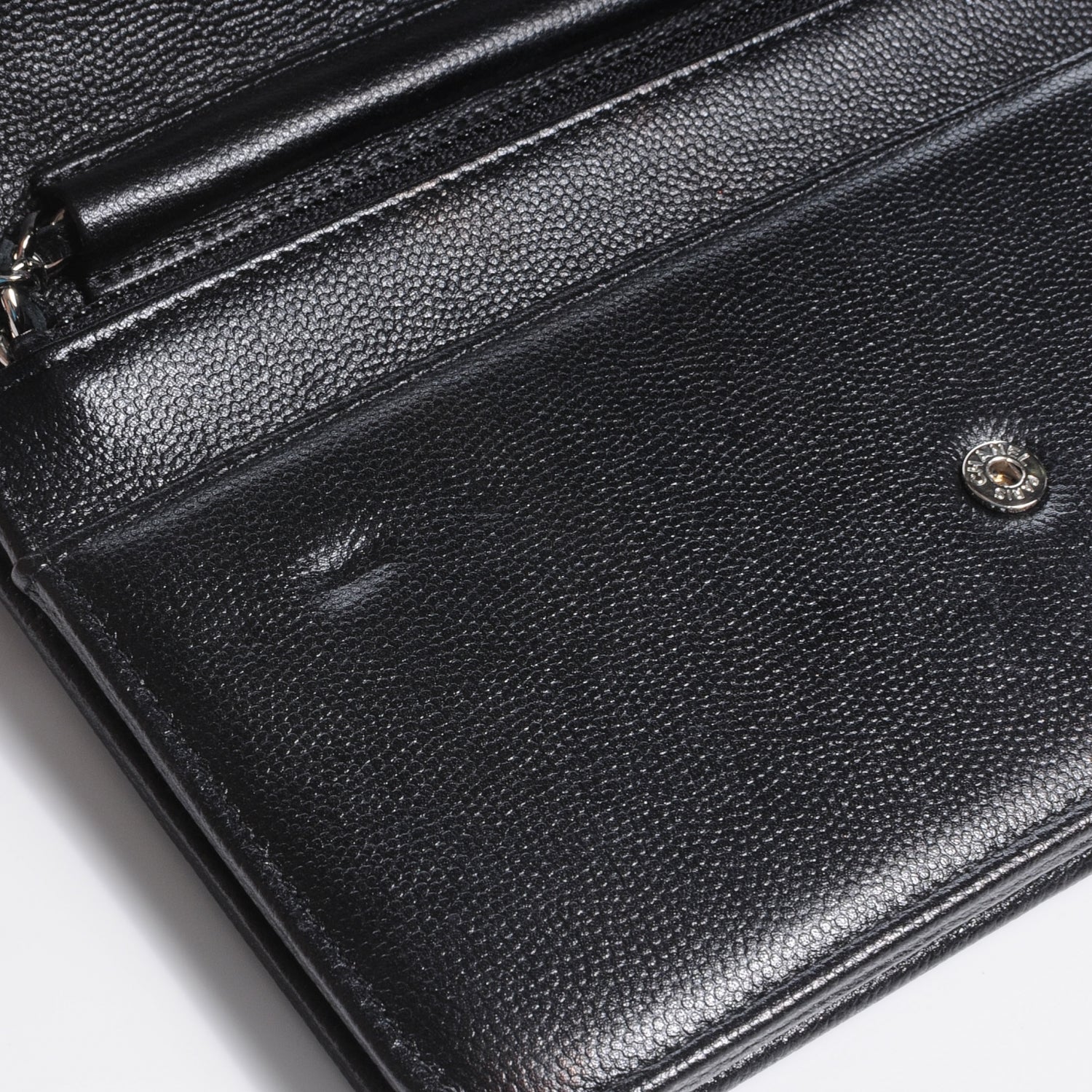Chanel Caviar Sevruga Wallet On Chain WOC Black 6 of 9