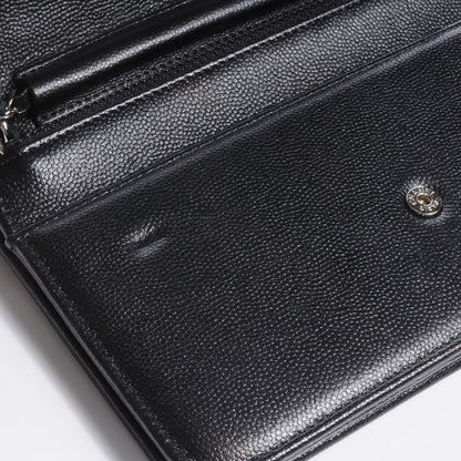 Chanel Caviar Sevruga Wallet On Chain WOC Black 6 of 9