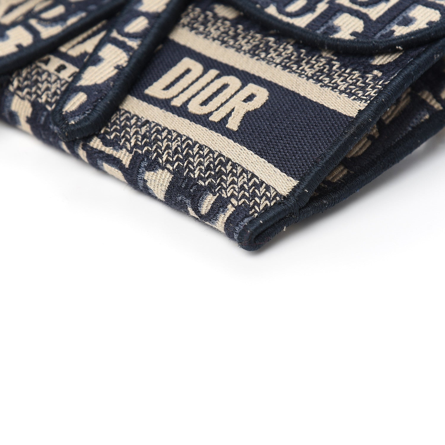 Christian Dior Oblique Slim Saddle Pouch Blue 8 of 9