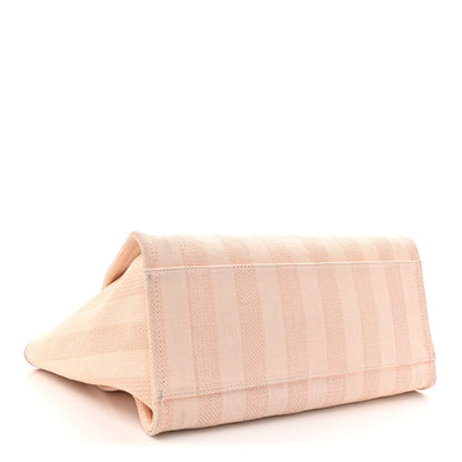 Chanel Mixed Fibers Calfskin Striped Medium Deauville Tote Light Pink 4 of 13