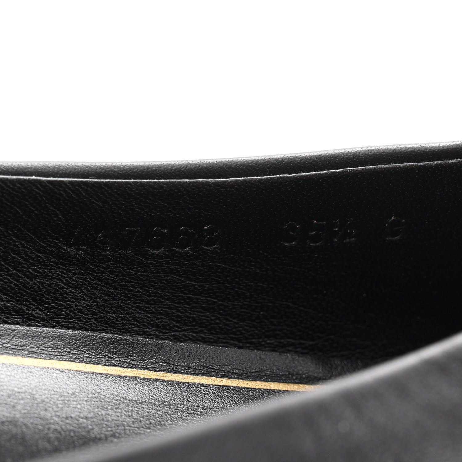 Gucci Calfskin Bayadere Bee Ballerina Flats 35.5 Black 9 of 10