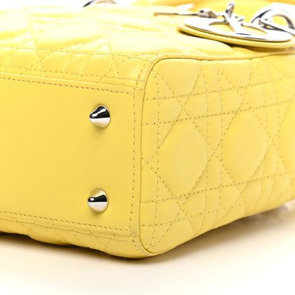 Christian Dior Lambskin Cannage Small Lucky Badges My Lady Dior Yellow 8 of 10