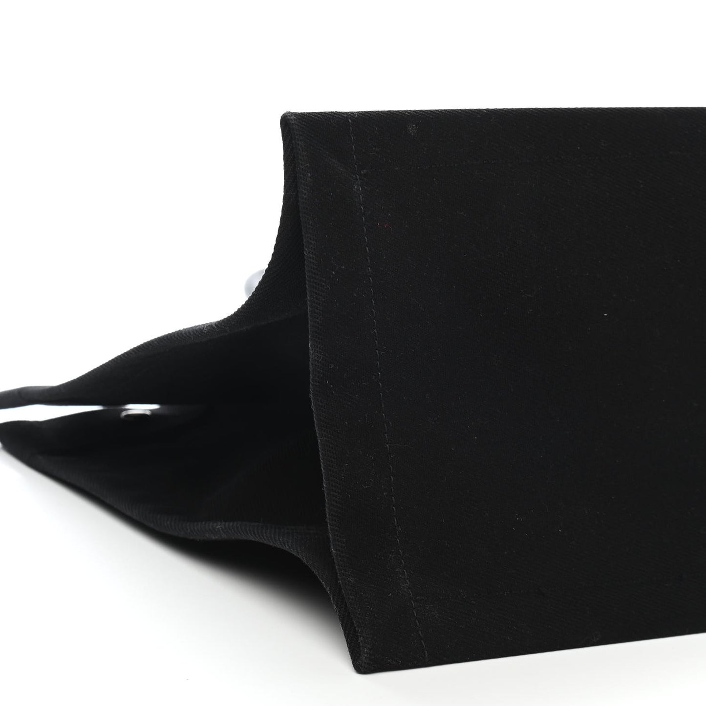Linen Calfskin Rive Gauche Tote Black
