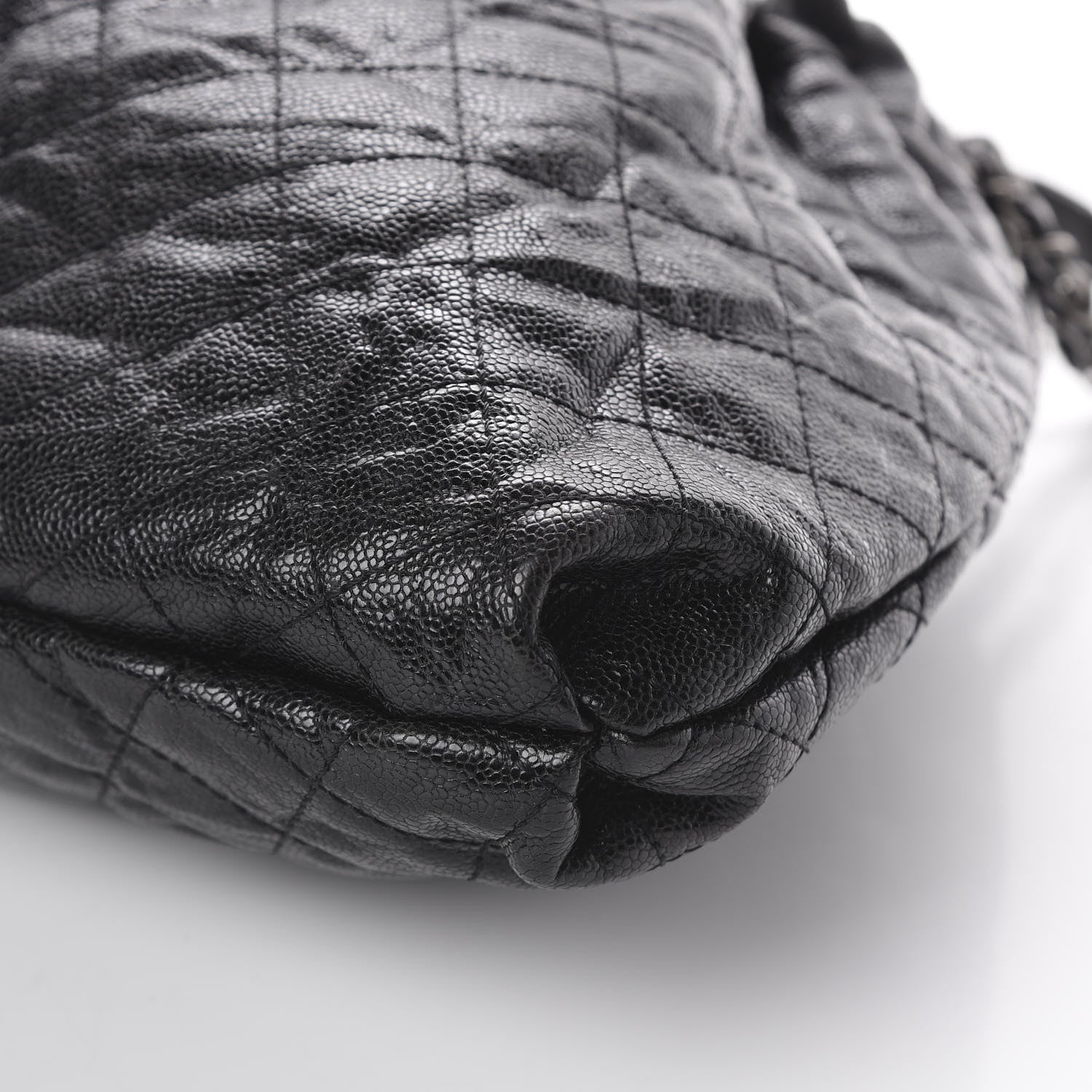 Chanel Caviar Quilted Medium Elastic Shopping Tote Black 6 of 9