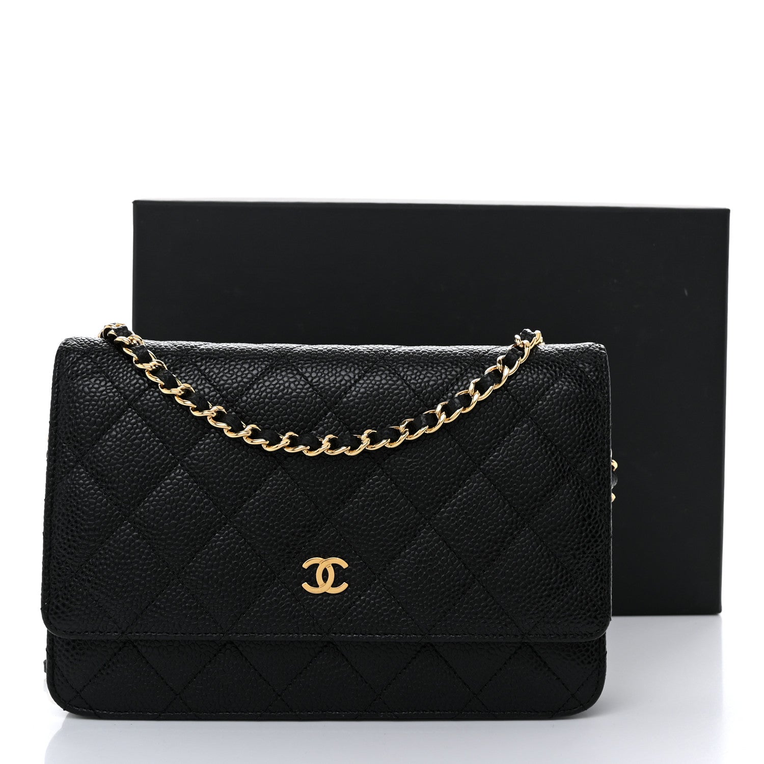 Chanel Caviar Quilted Wallet On Chain WOC Black 12 of 12