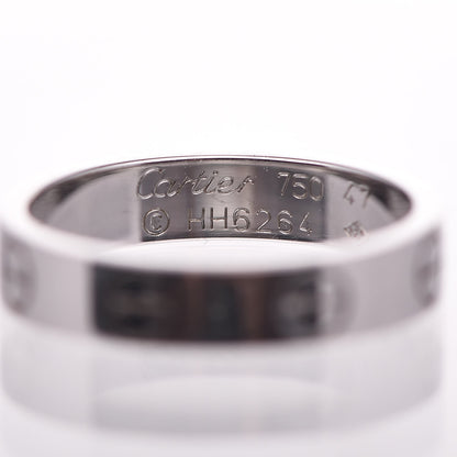 Cartier 18K White Gold 3.5mm LOVE Wedding Band Ring 47 4 4 of 4