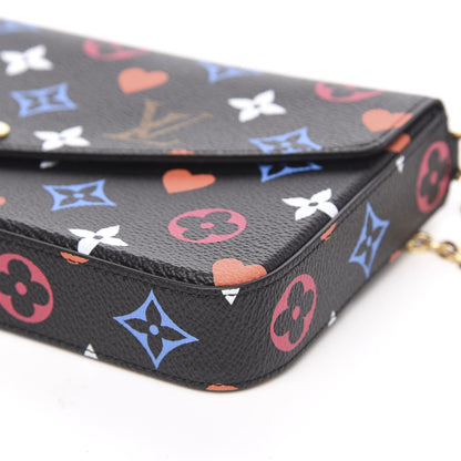 Louis Vuitton Game On Felicie Chain Wallet Black 10 of 11