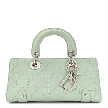 Christian Dior Calfskin Cannage Stitched Small East West Lady Dior Mint Green 1 of 15