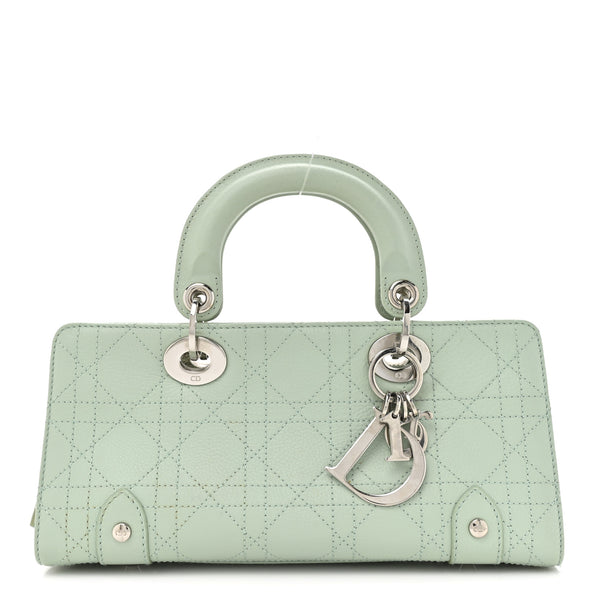 Christian Dior Calfskin Cannage Stitched Small East West Lady Dior