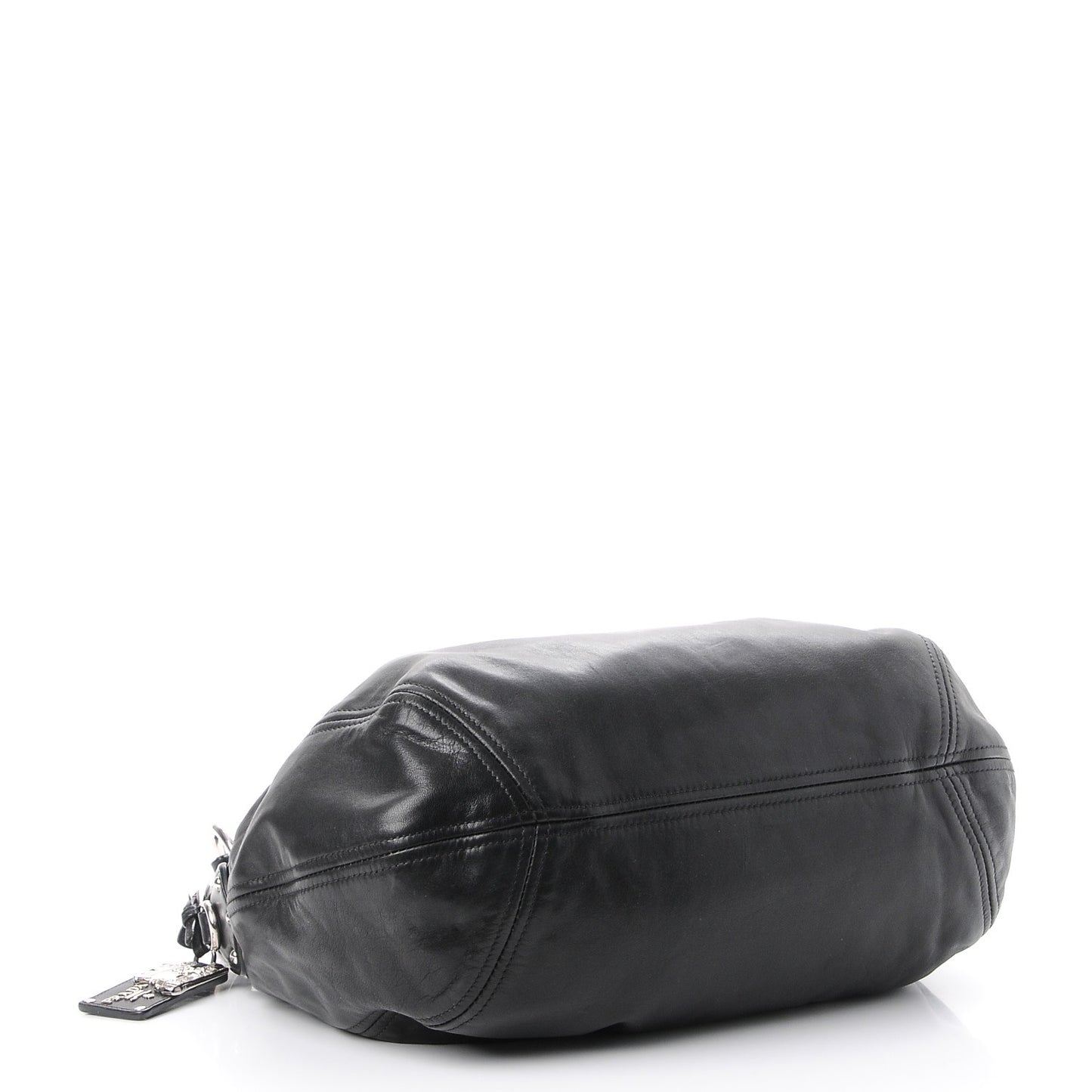 Soft Calf Pleated Hobo Black