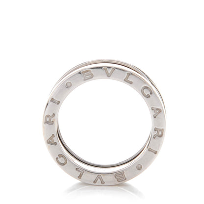 Bulgari 18K White Gold B.Zero1 3 Band Ring 50 5.5 3 of 6