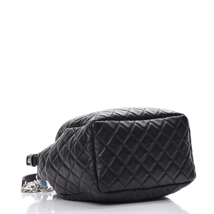 Chanel Lambskin Quilted Small Chain Bucket Bag Black 5 of 9
