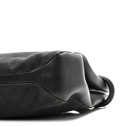 Gucci Monogram Denim GG Shoulder Bag Black 10 of 12