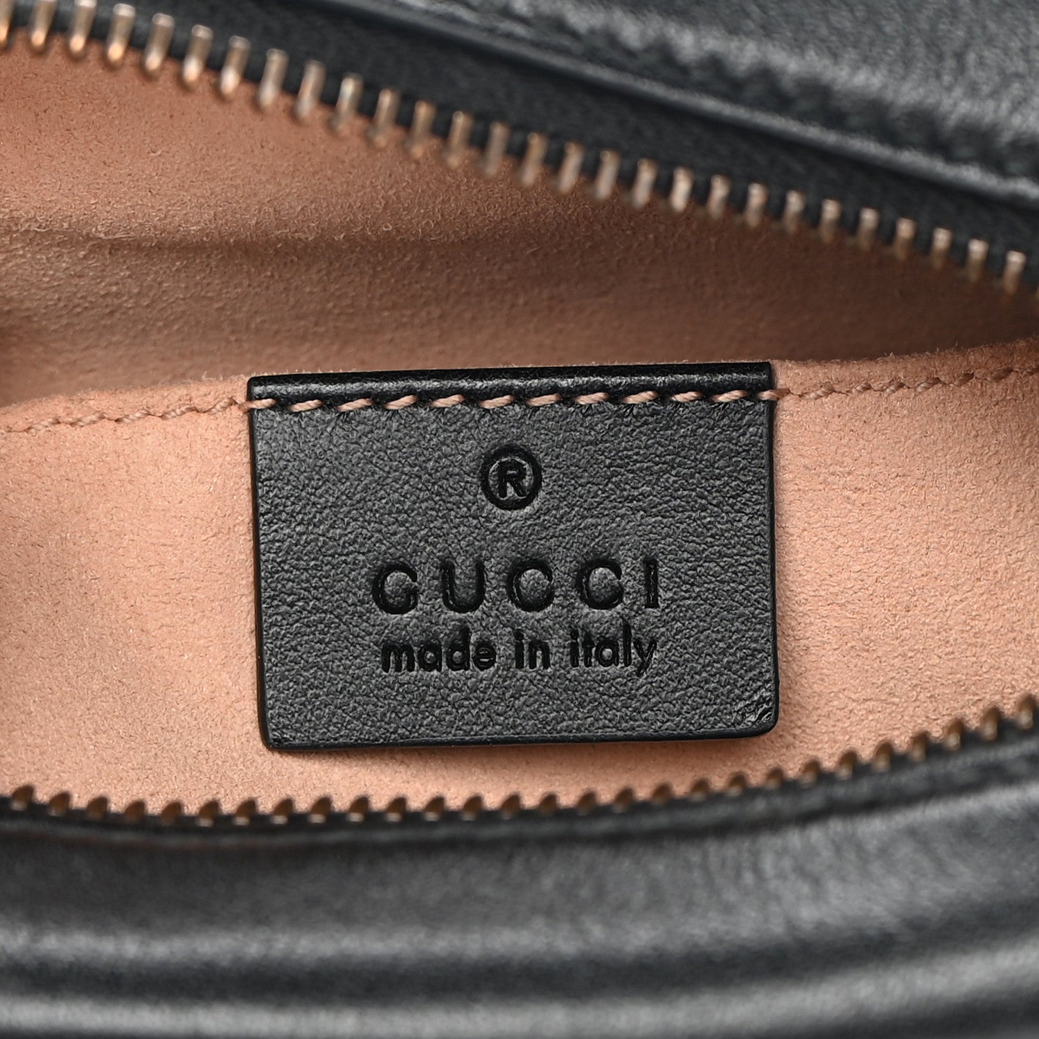 Gucci Calfskin Matelasse Mini GG Marmont Chain Shoulder Bag Black 6 of 11