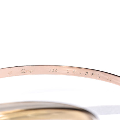 Cartier 18K Pink Yellow White Gold Trinity Bangle Bracelet 59 4 of 4