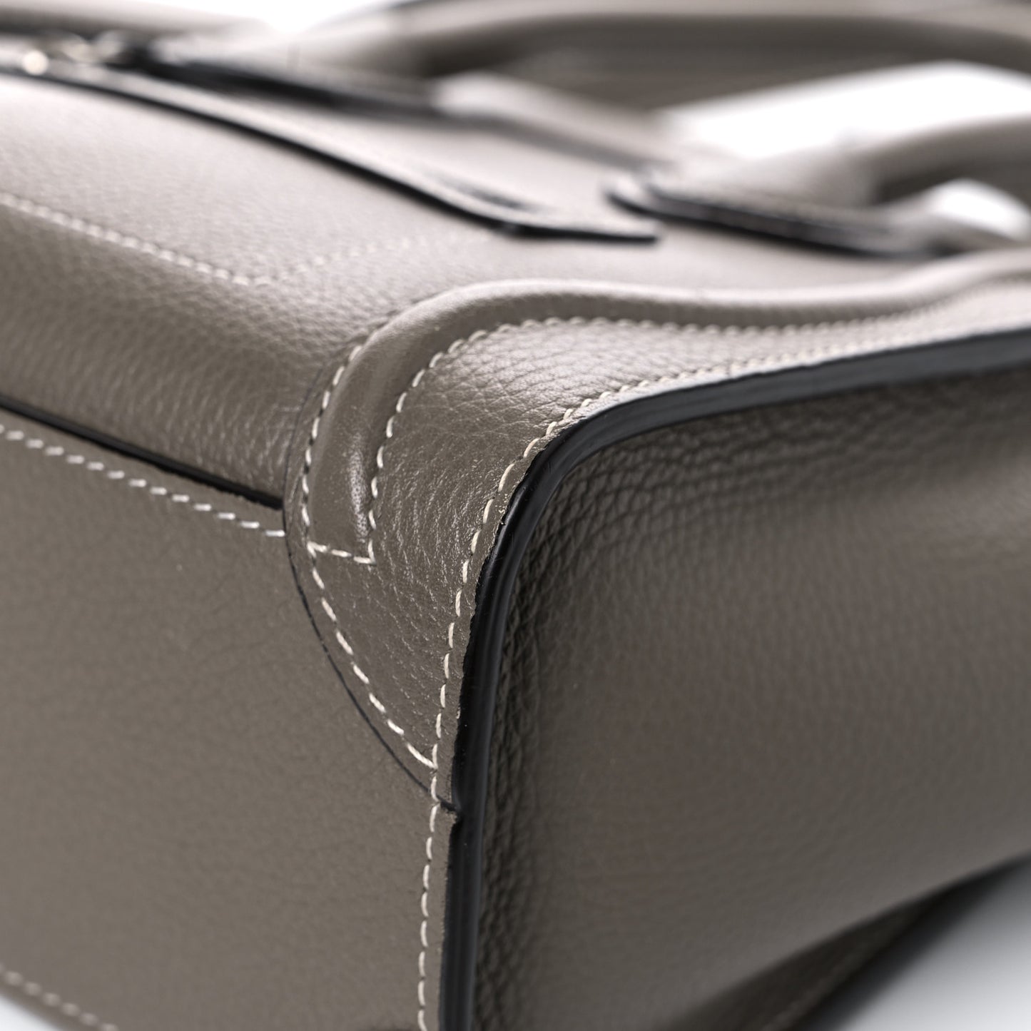 Drummed Calfskin Nano Luggage Souris