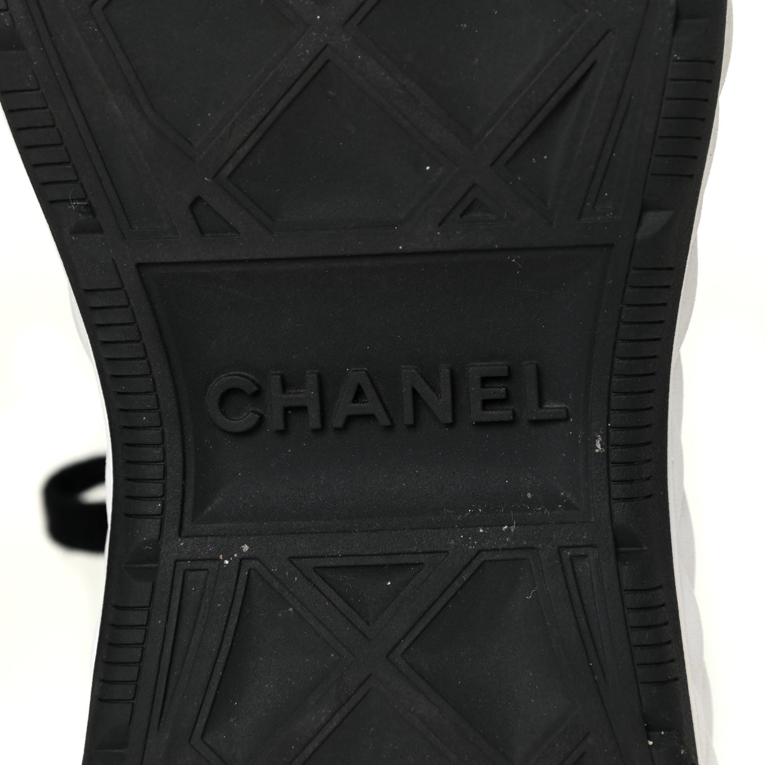 Chanel Velvet Calfskin Mixed Fibers CC Sneakers 40.5 Black 10 of 12