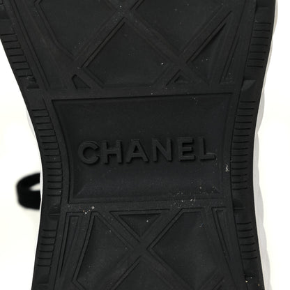 Chanel Velvet Calfskin Mixed Fibers CC Sneakers 40.5 Black 10 of 12