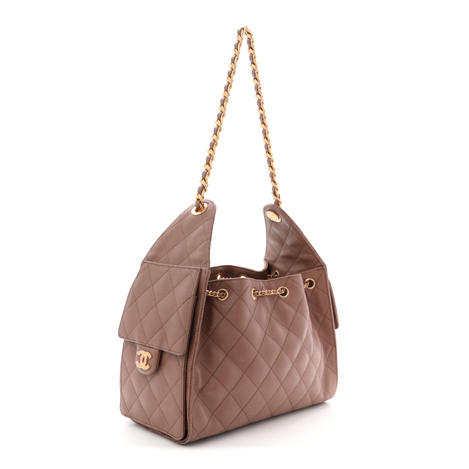 Chanel Caviar Quilted Small Chanel 25 Handbag Brown 3 of 10