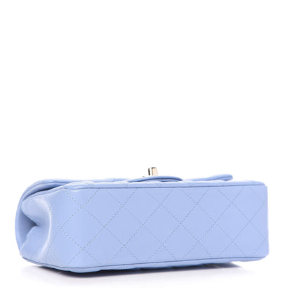 Chanel Lambskin Quilted Mini Rectangular Flap Light Blue 4 of 11