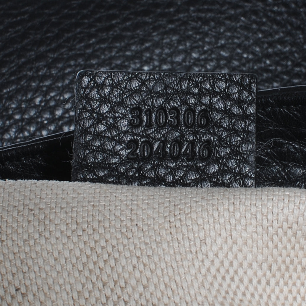 Gucci Pebbled Calfskin Large Soho Chain Shoulder Bag Black 7 of 7