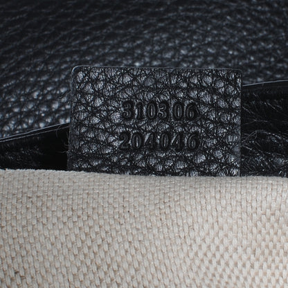 Gucci Pebbled Calfskin Large Soho Chain Shoulder Bag Black 7 of 7