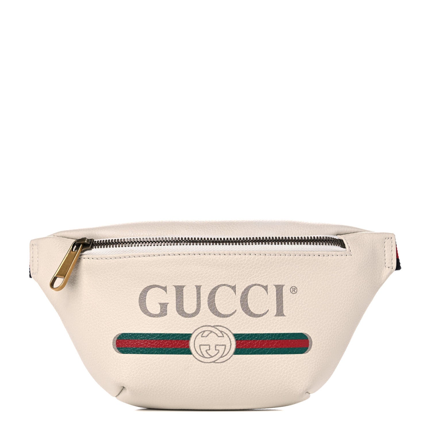 Gucci Grained Calfskin Small Logo Belt Bag White 1 of 9