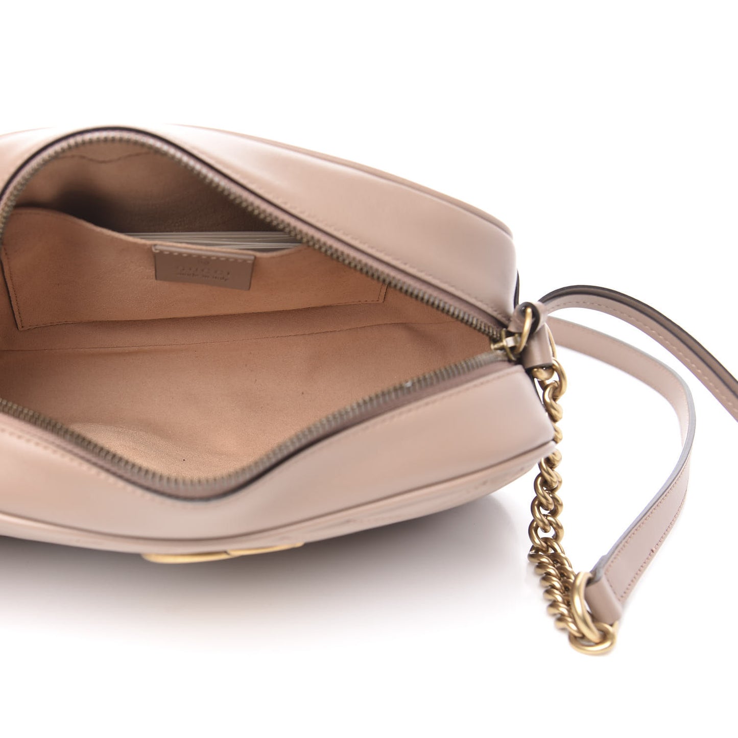 Calfskin Matelasse Small GG Marmont Chain Shoulder Bag Porcelain Rose