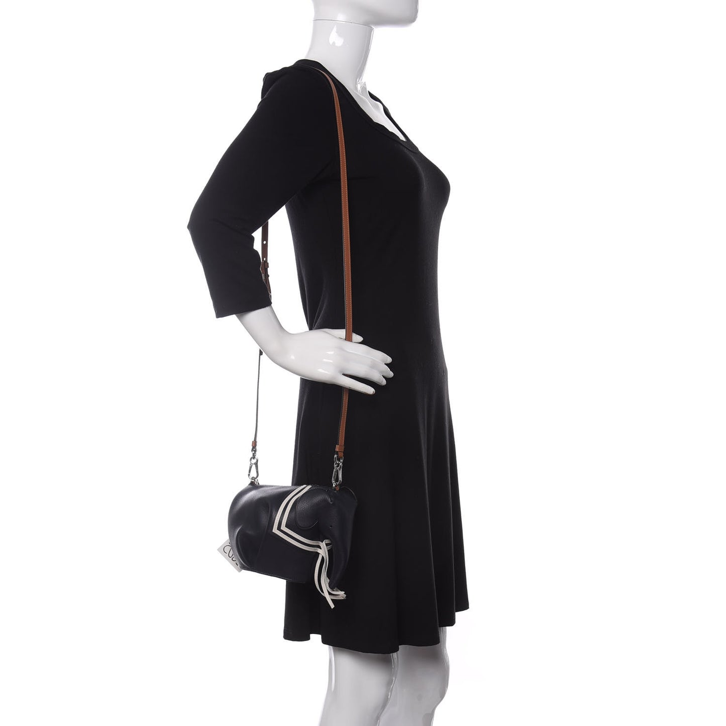 Calfskin Mini Sailor Elephant Crossbody Bag Deep Blue