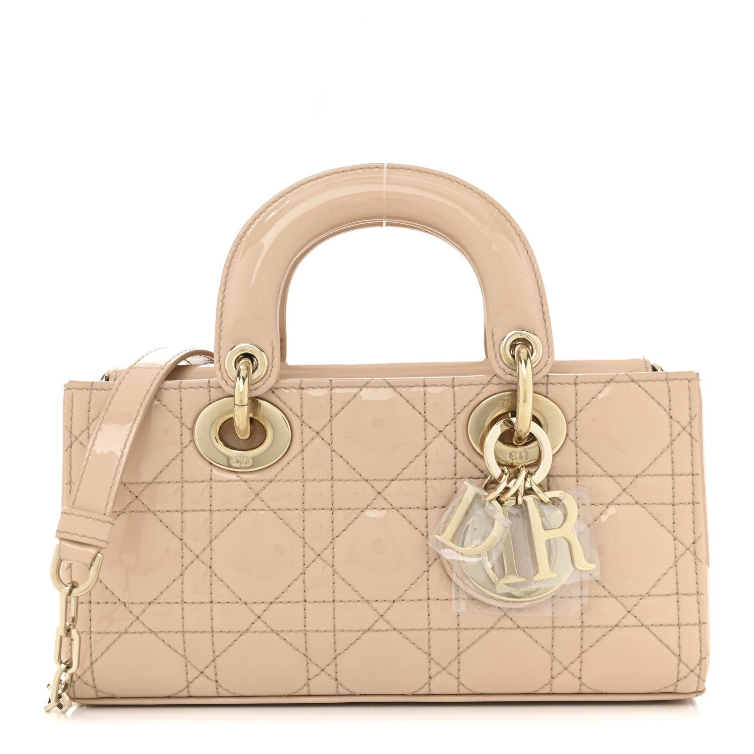 Christian Dior Patent Cannage Small Lady D-Joy Beige 1 of 9