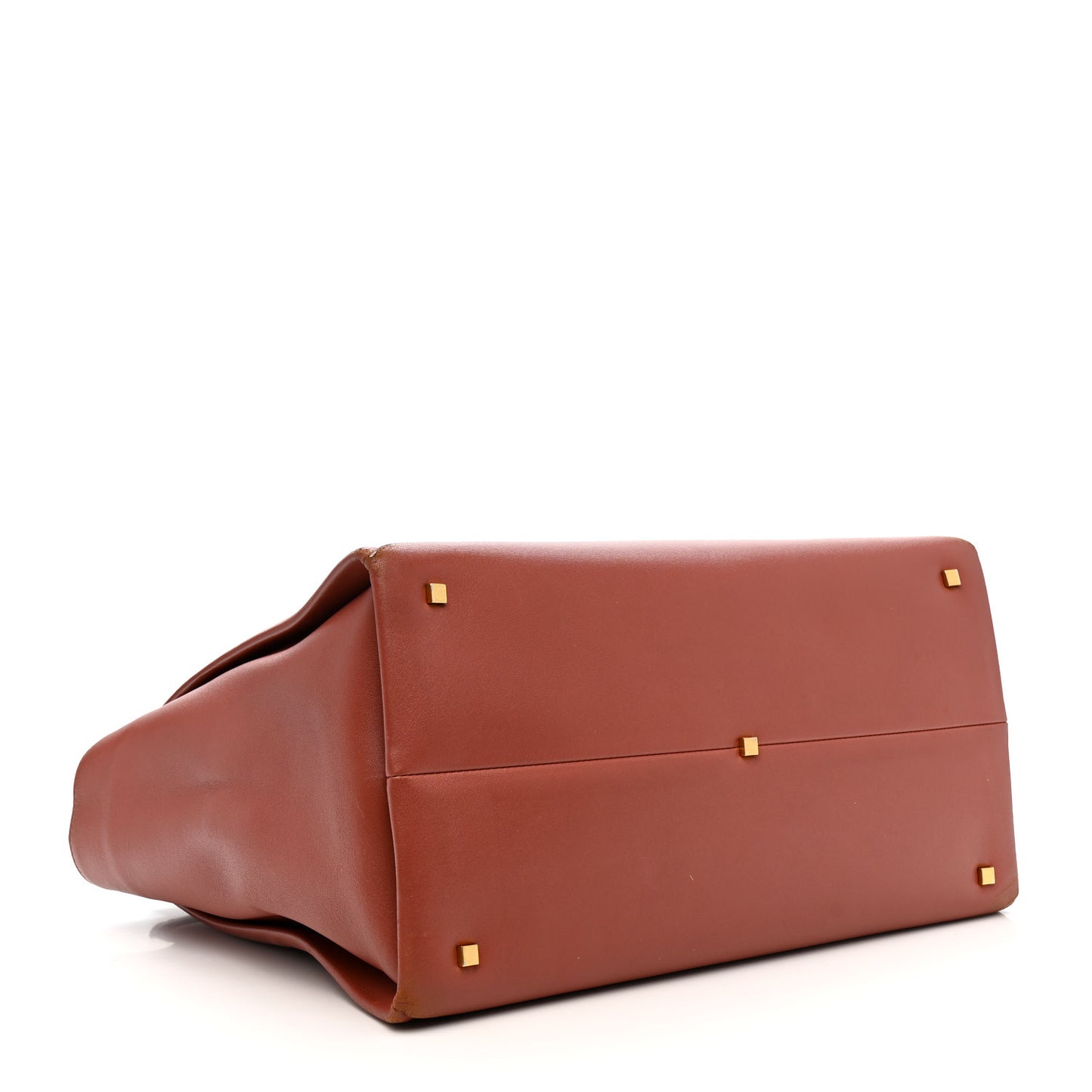 Nappa Large One Stud Handbag Gingerbread