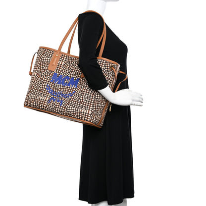 MCM Visetos Medium Liz Reversible Shopper Tote Cognac 2 of 16