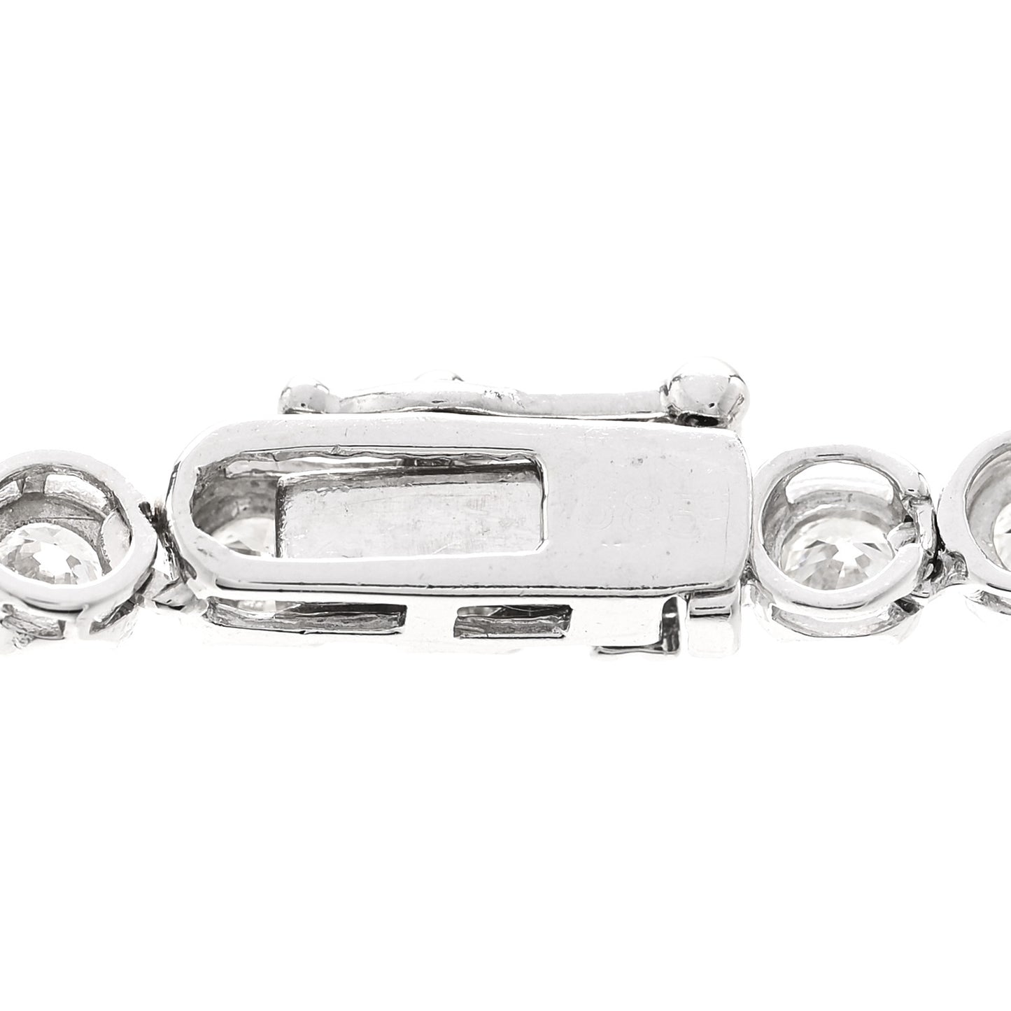 14K White Gold Diamond 6.95ctw Tennis Choker Necklace