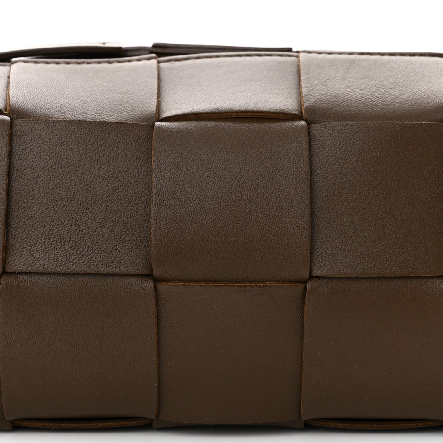 Lambskin Maxi Intrecciato Small Brick Cassette Bag Light Brown