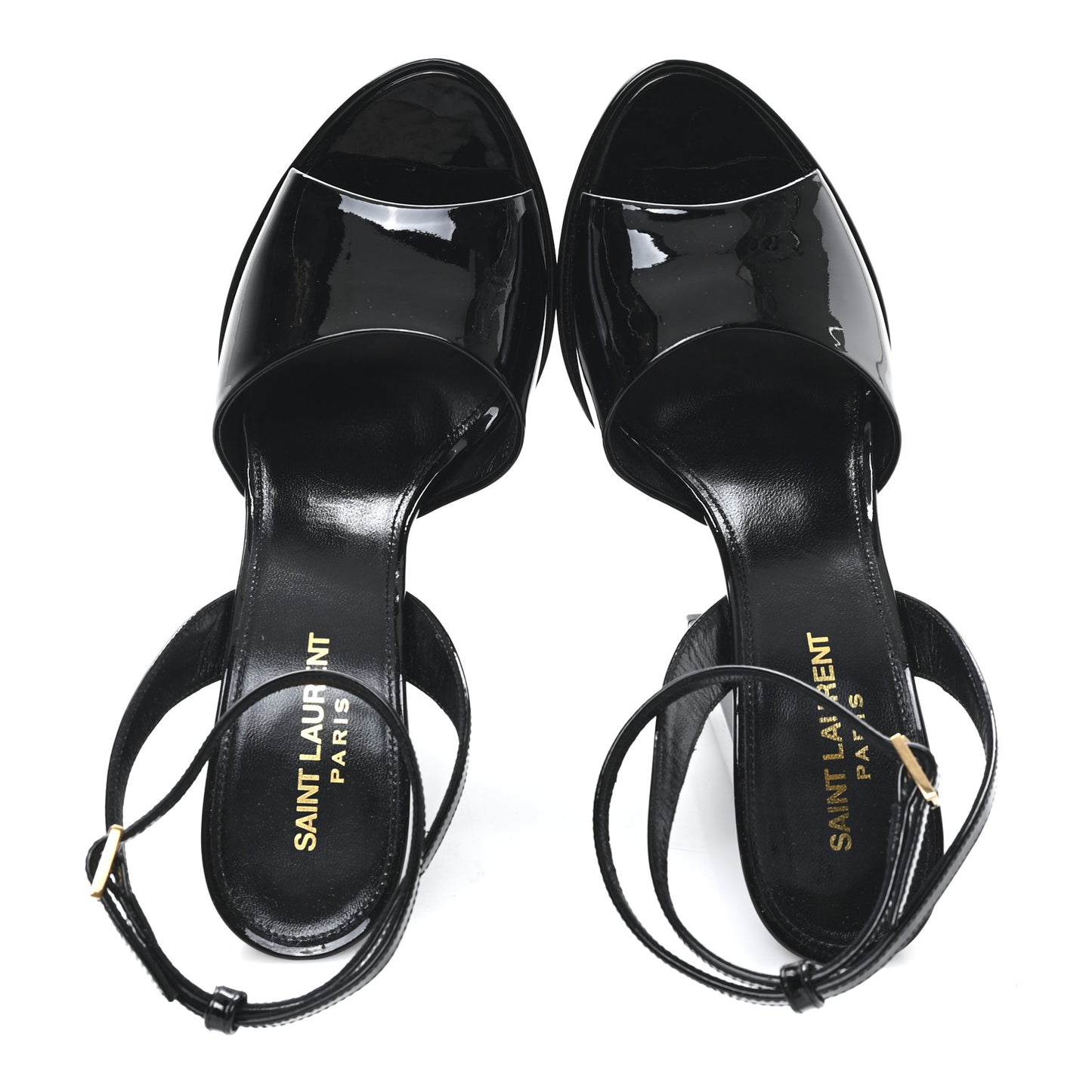 Patent Jodie 95 Platform Sandals 38 Black