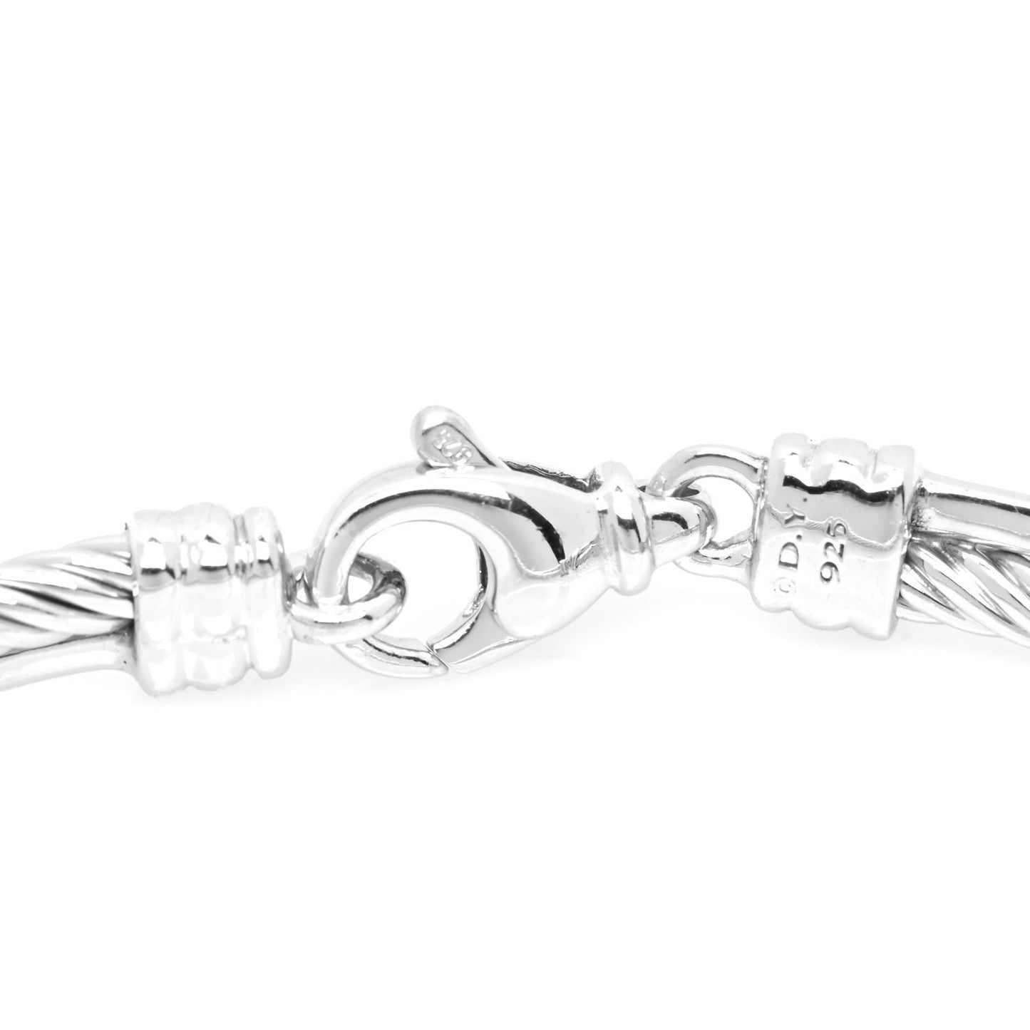 Sterling Silver Diamond 3mm Crossover Bracelet
