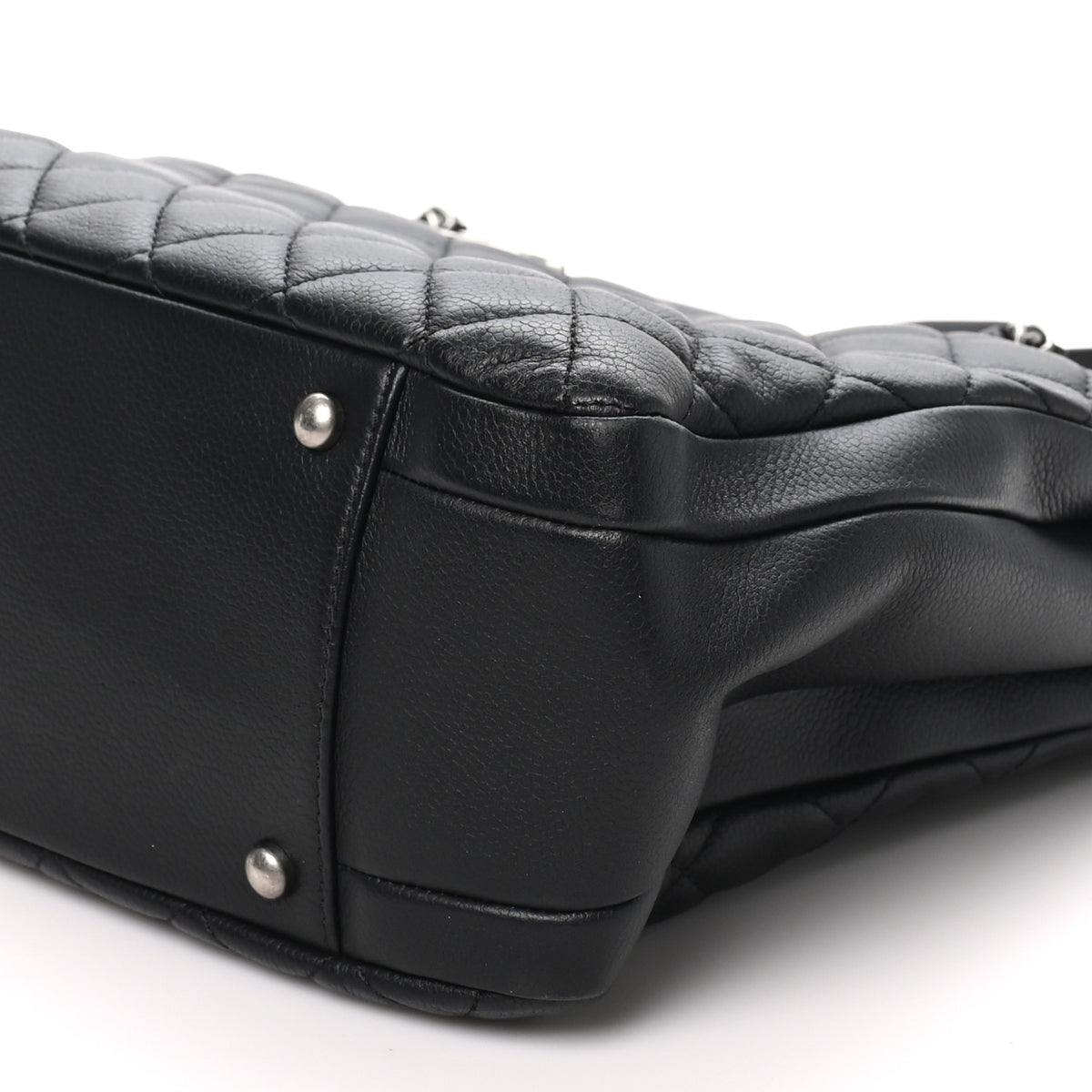 Caviar Quilted Urban Companion Shopping Tote Black